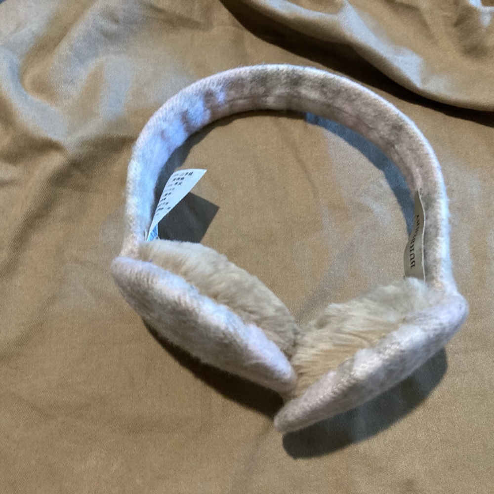 Cozy Burberry Cream and Pink Plaid Earmuffs